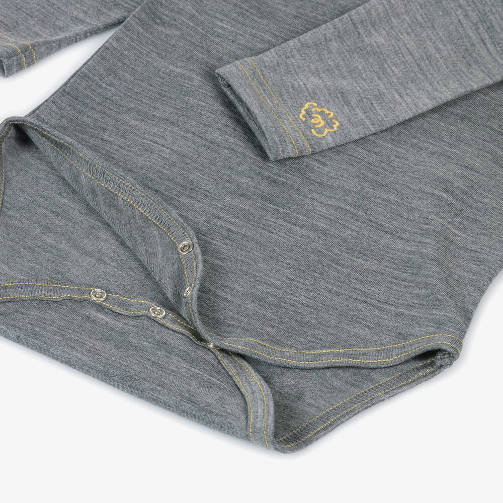 Smalls Merino-Grey Marl ZQ Merino Wool Bodyvest | Childrensalon