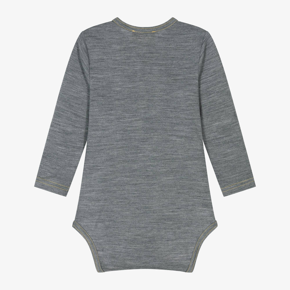 Smalls Merino-Grey Marl ZQ Merino Wool Bodyvest | Childrensalon