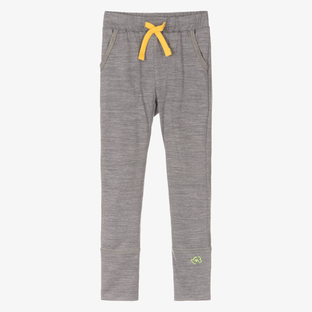 Smalls Merino-Grey Marl ZQ Merino Wool Slim Joggers | Childrensalon