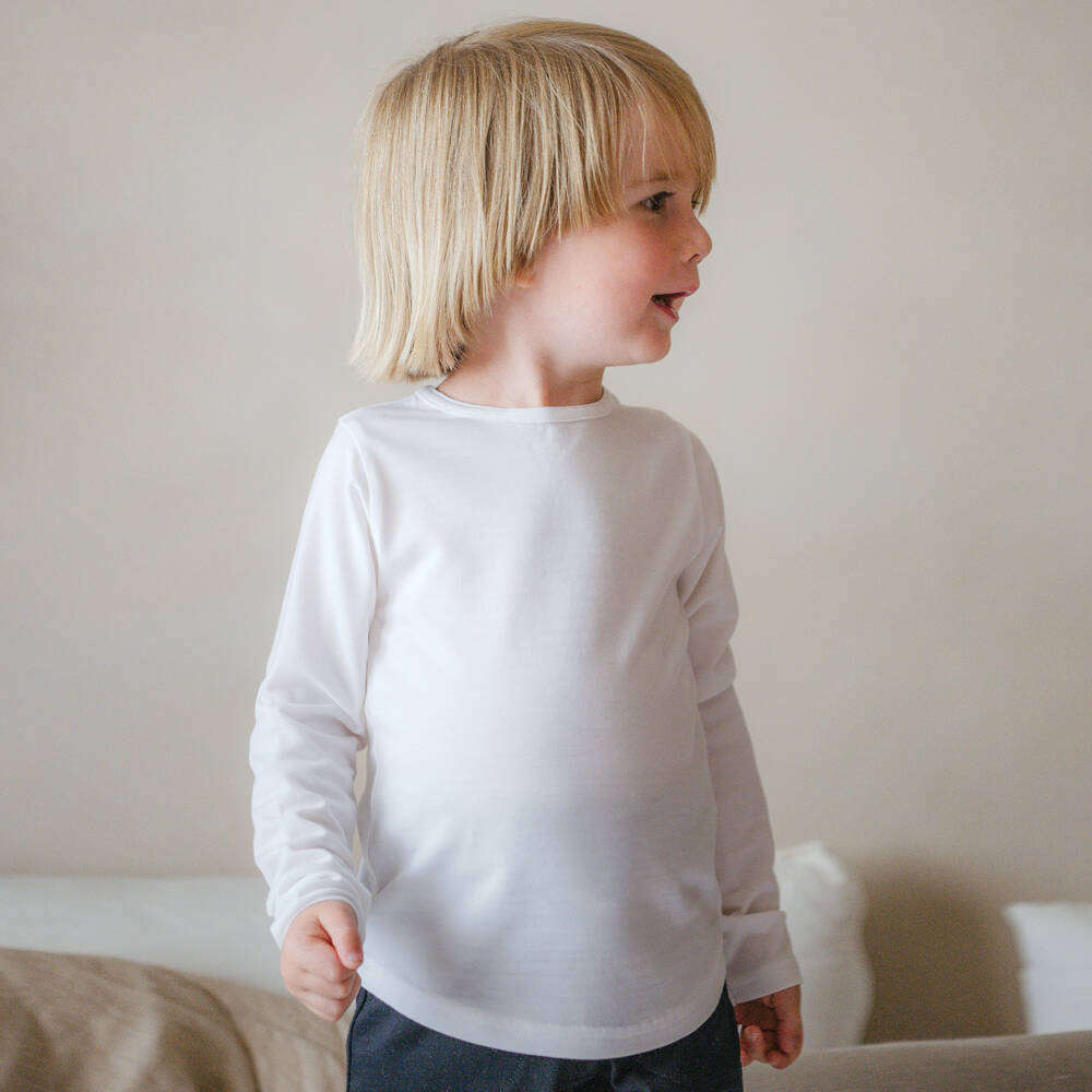 Smalls Merino-Ivory ZQ Merino Wool Thermal Top | Childrensalon