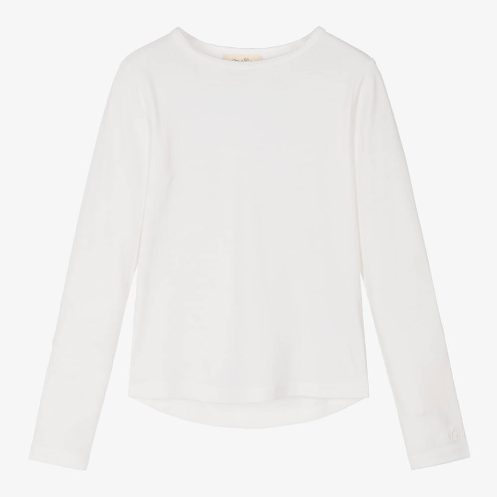 Smalls Merino-Ivory ZQ Merino Wool Thermal Top | Childrensalon