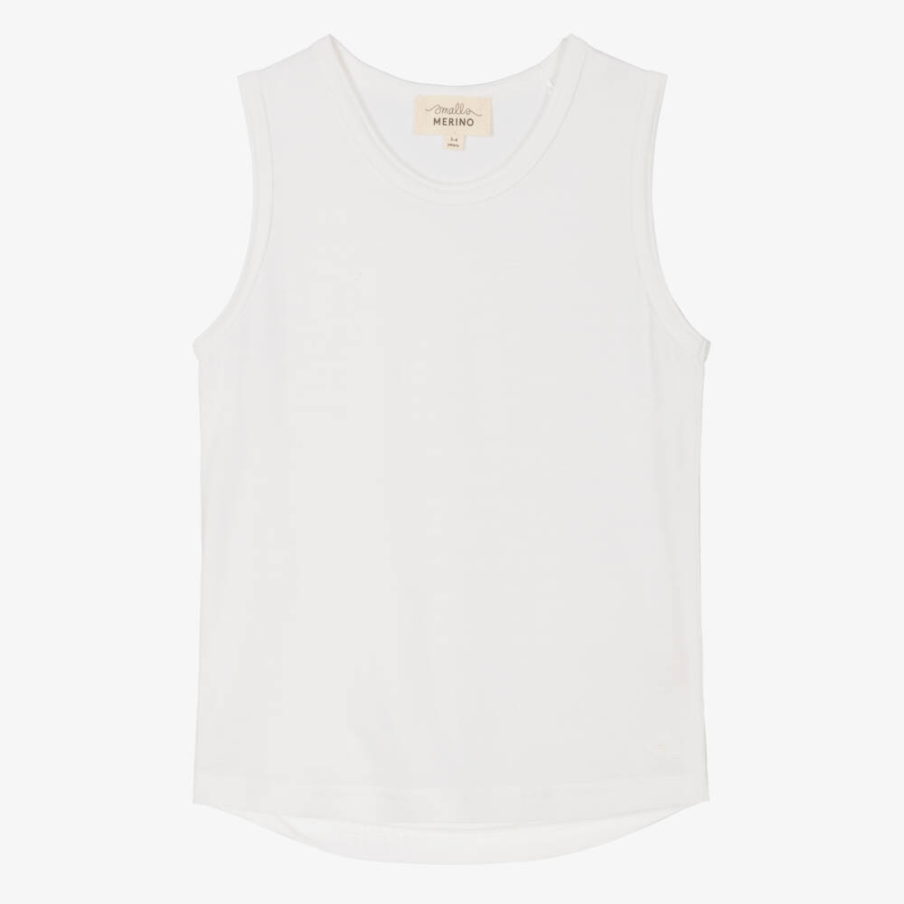 Smalls Merino-Ivory ZQ Merino Wool Thermal Vest Top | Childrensalon