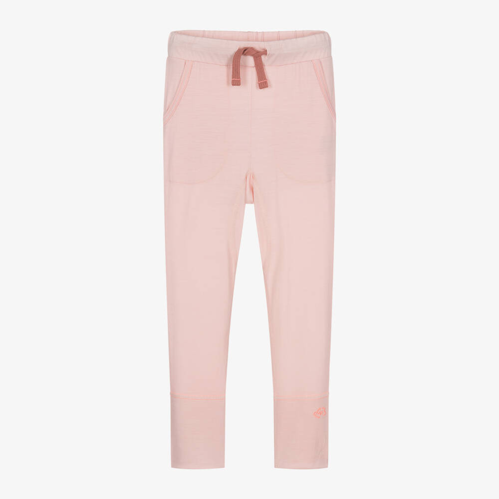 Smalls Merino-Pink ZQ Merino Wool Thermal Joggers | Childrensalon