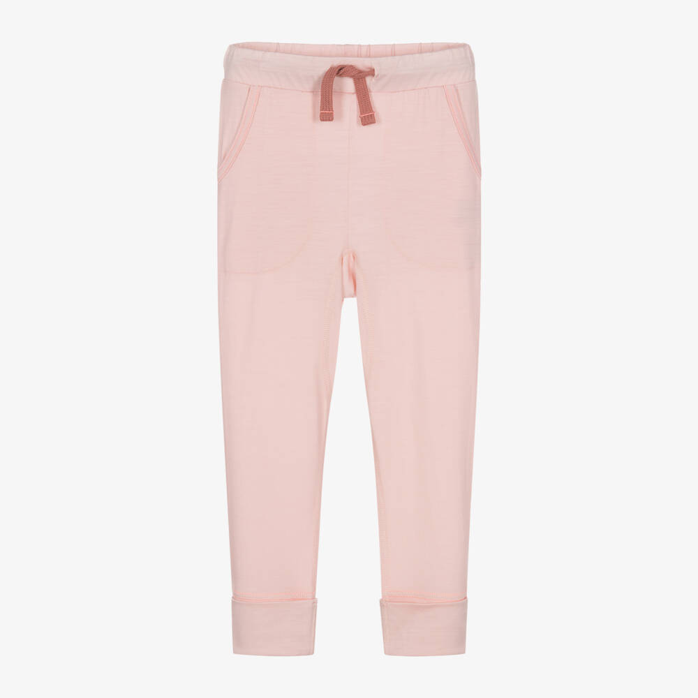 Smalls Merino-Pink ZQ Merino Wool Thermal Joggers | Childrensalon
