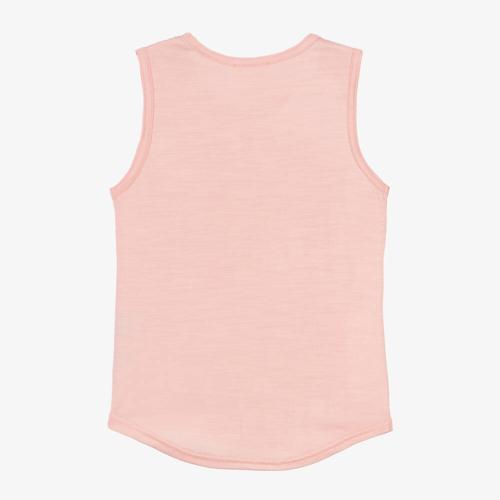 Smalls Merino-Pink ZQ Merino Wool Vest Top | Childrensalon