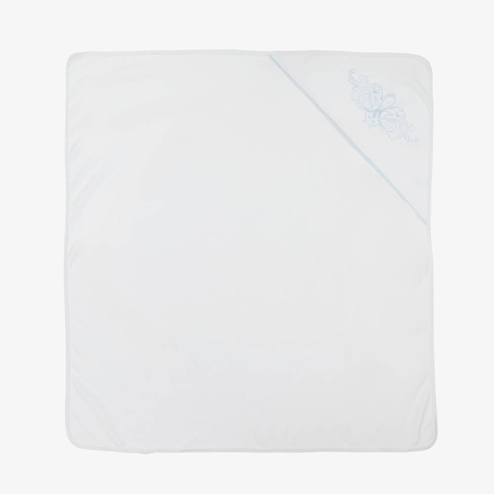 Sofija-Baby Boys White Blanket & Hat Gift Set | Childrensalon