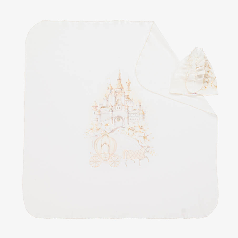 Sofija-Baby Girls Ivory Cotton Blanket Set | Childrensalon