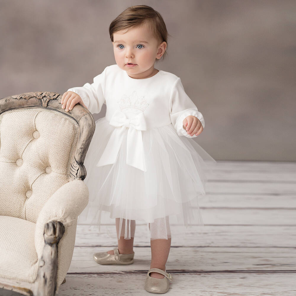 Sofija-Кремовое платье-пачка для девочек | Childrensalon