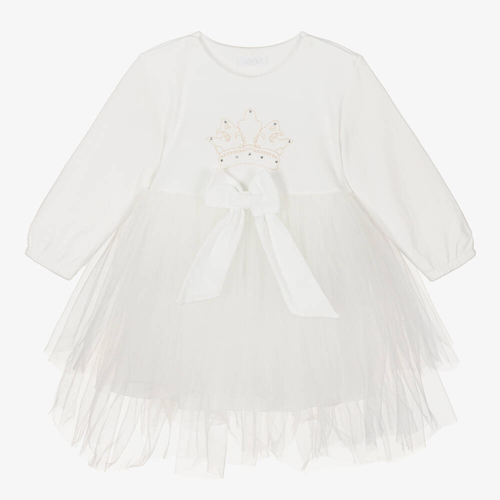 Sofija-Кремовое платье-пачка для девочек | Childrensalon