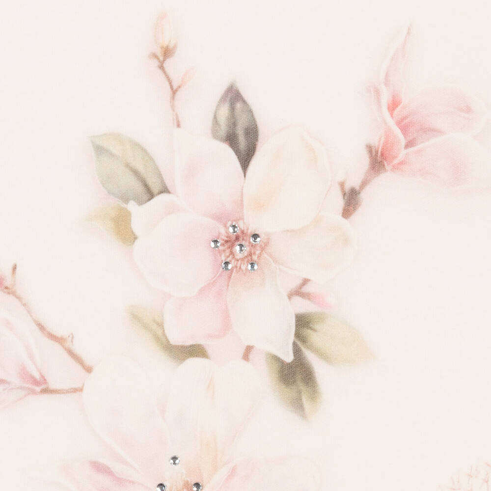 Sofija-Розовое хлопковое платье в цветами для малышек | Childrensalon