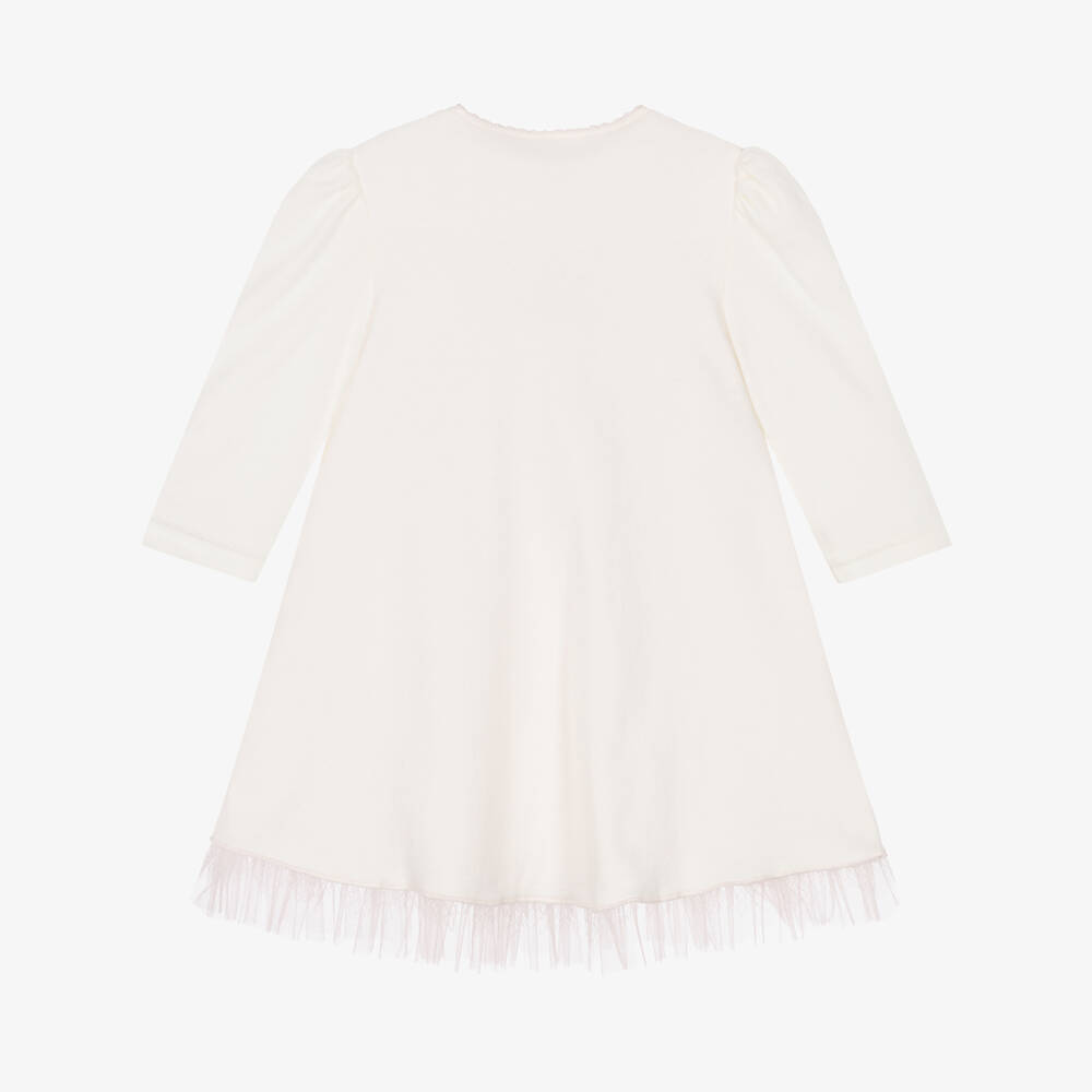Sofija-Baby Girls Pale Pink Cotton Floral Dress | Childrensalon