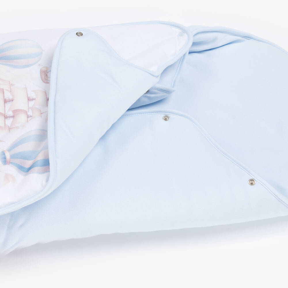 Sofija-Blue Balloon Print Cotton Nest (67cm) | Childrensalon