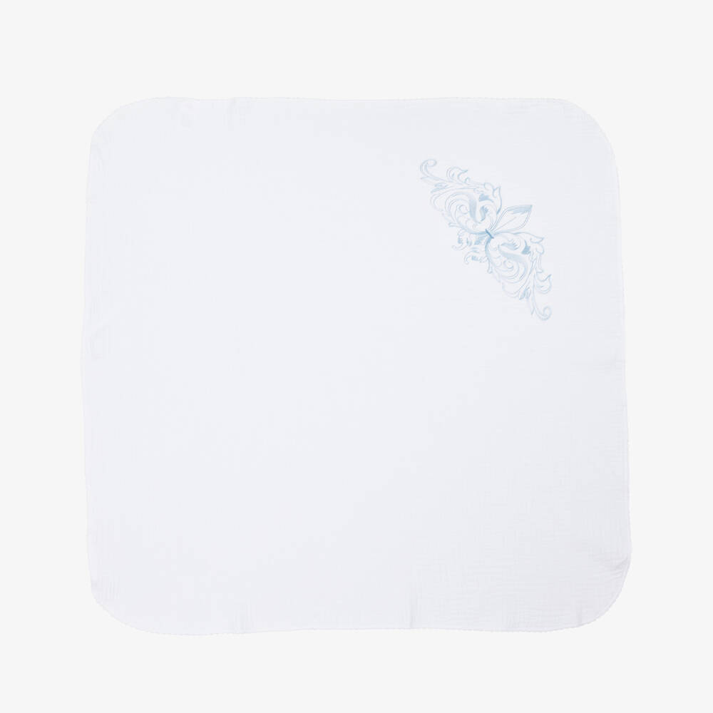 Sofija-Blue & White Muslin Cloths (2 Pack) | Childrensalon