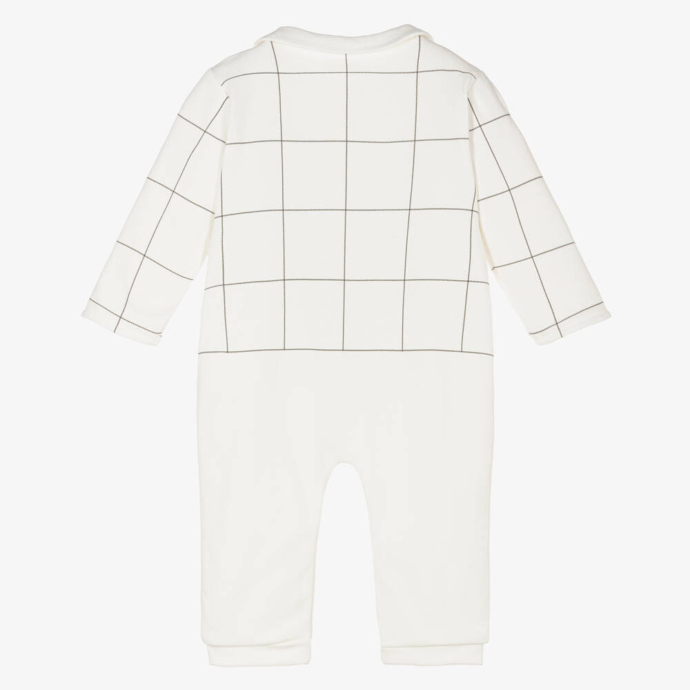 Sofija-Boys Ivory Cotton Babysuit | Childrensalon