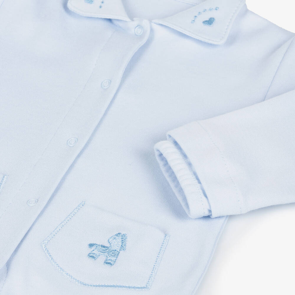 Sofija-Подарочный комплект голубого цвета с комбинезоном | Childrensalon