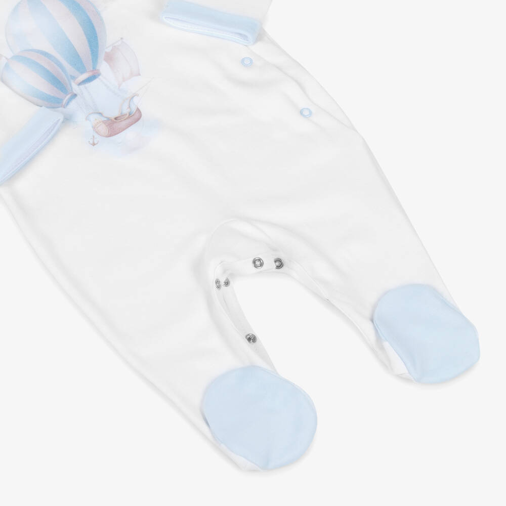 Sofija-Boys White Balloon Babygrow | Childrensalon