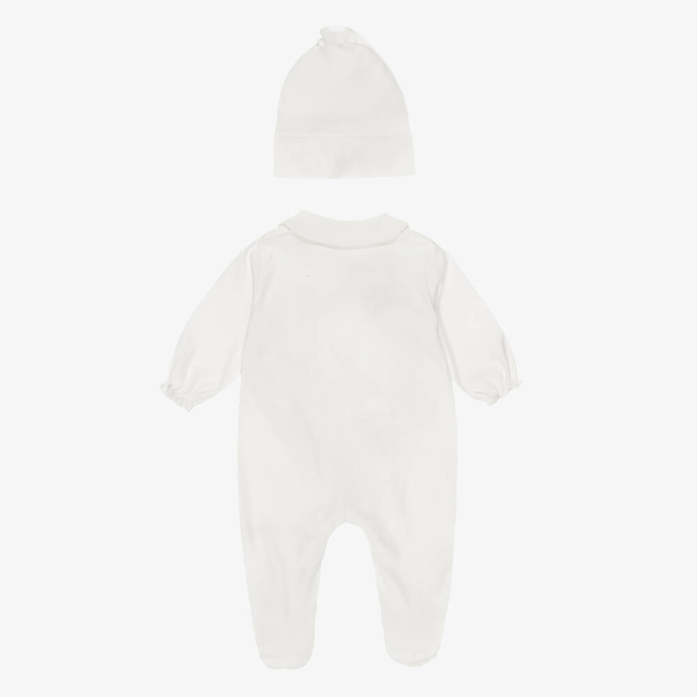 Sofija-Girls Ivory Cotton Enchanted Forest Babygrow Set | Childrensalon