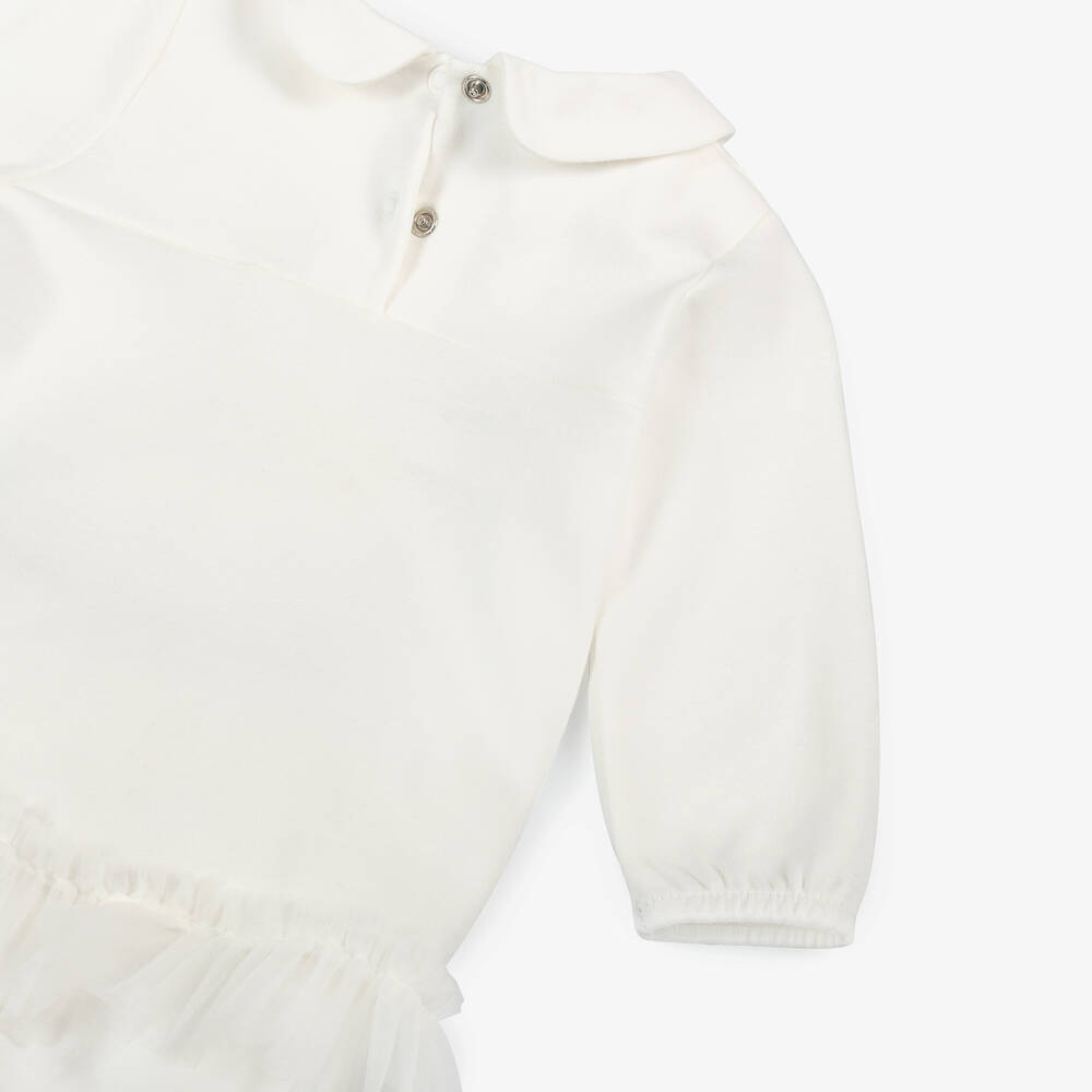 Sofija-Girls Ivory Cotton & Tulle Leggings Set | Childrensalon