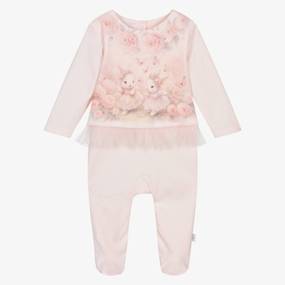 Sofija-أفارول بيبي غرو قطن لون زهري فاتح للبنات الرضع | Childrensalon