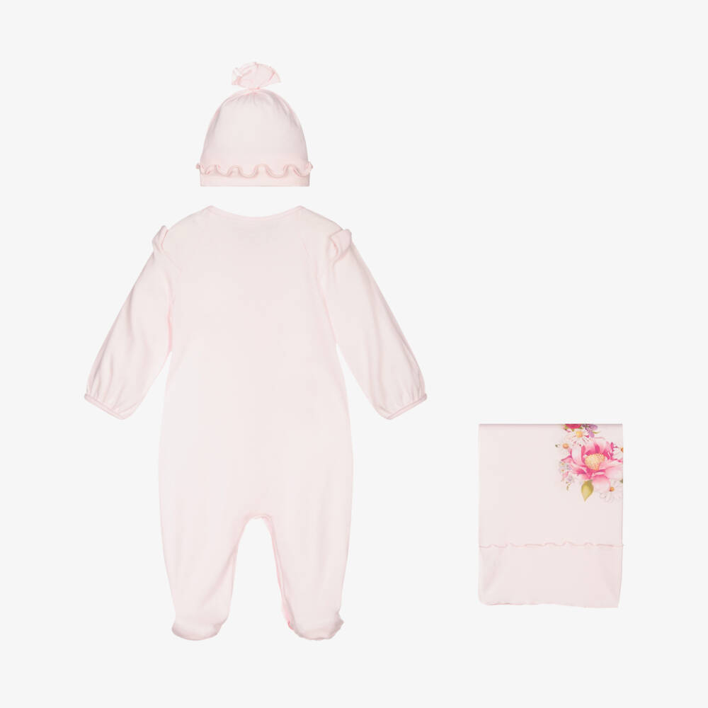 Sofija-Розовый подарочный комплект с комбинезоном для девочек | Childrensalon