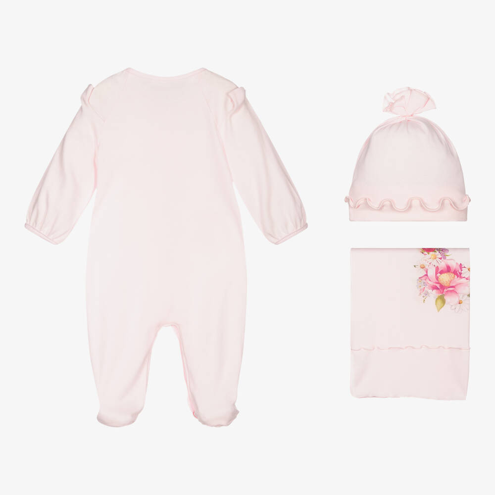 Sofija-Розовый подарочный комплект с комбинезоном для девочек | Childrensalon