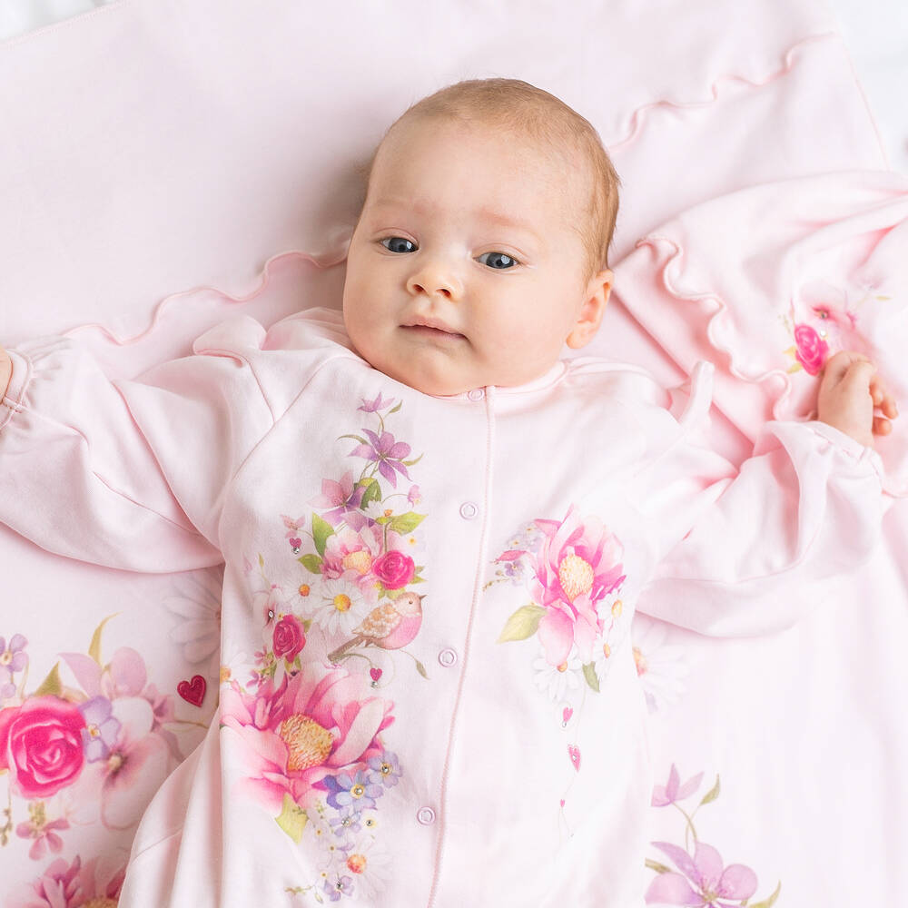 Sofija-Розовый подарочный комплект с комбинезоном для девочек | Childrensalon