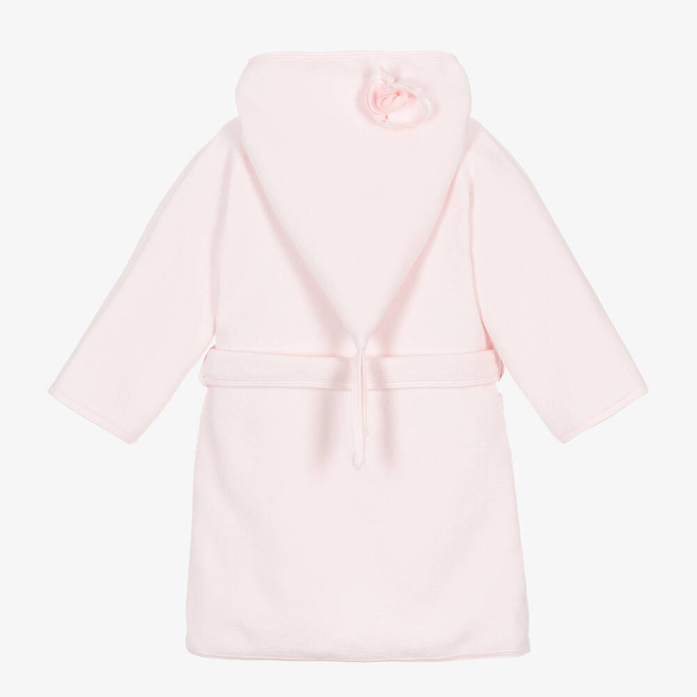 Sofija-Girls Pink Cotton Towelling Bathrobe | Childrensalon