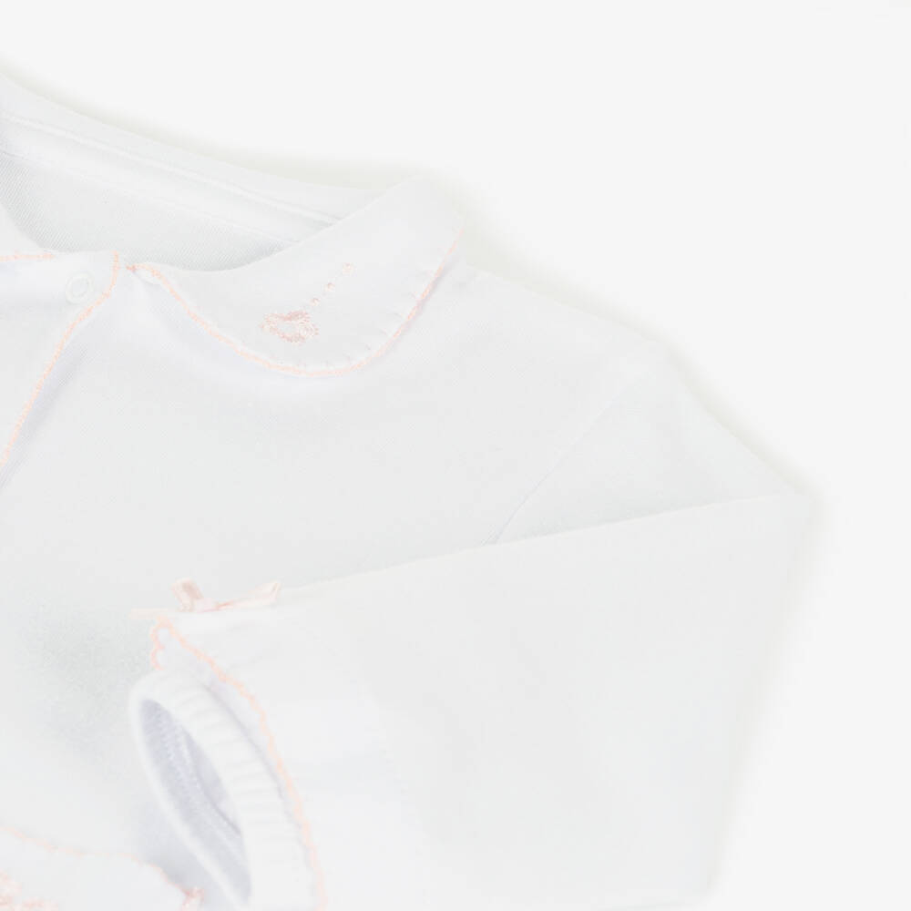 Sofija-Подарочный комплект белого цвета с комбинезоном | Childrensalon