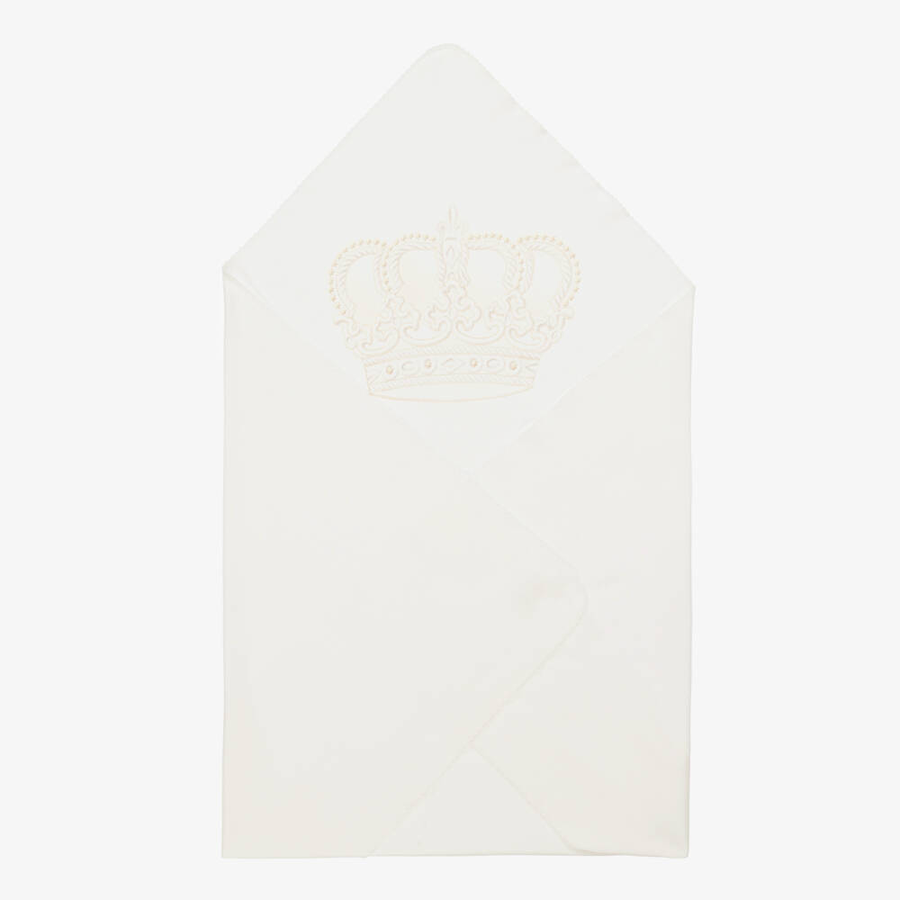 Sofija-Ivory Cotton Blanket & Hat Set | Childrensalon