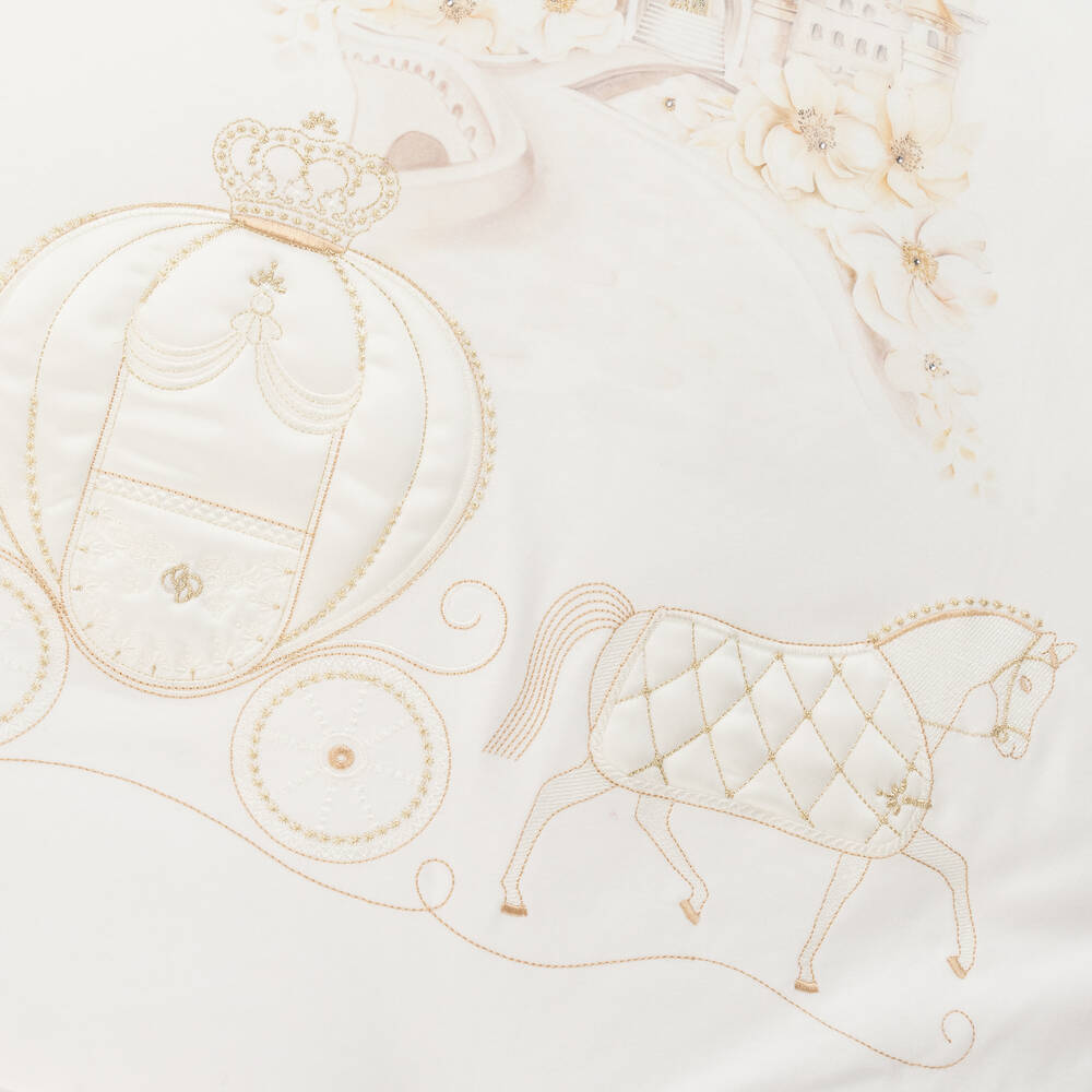 Sofija-بطانية مبطنة قطن لون عاجي (85 سم) | Childrensalon