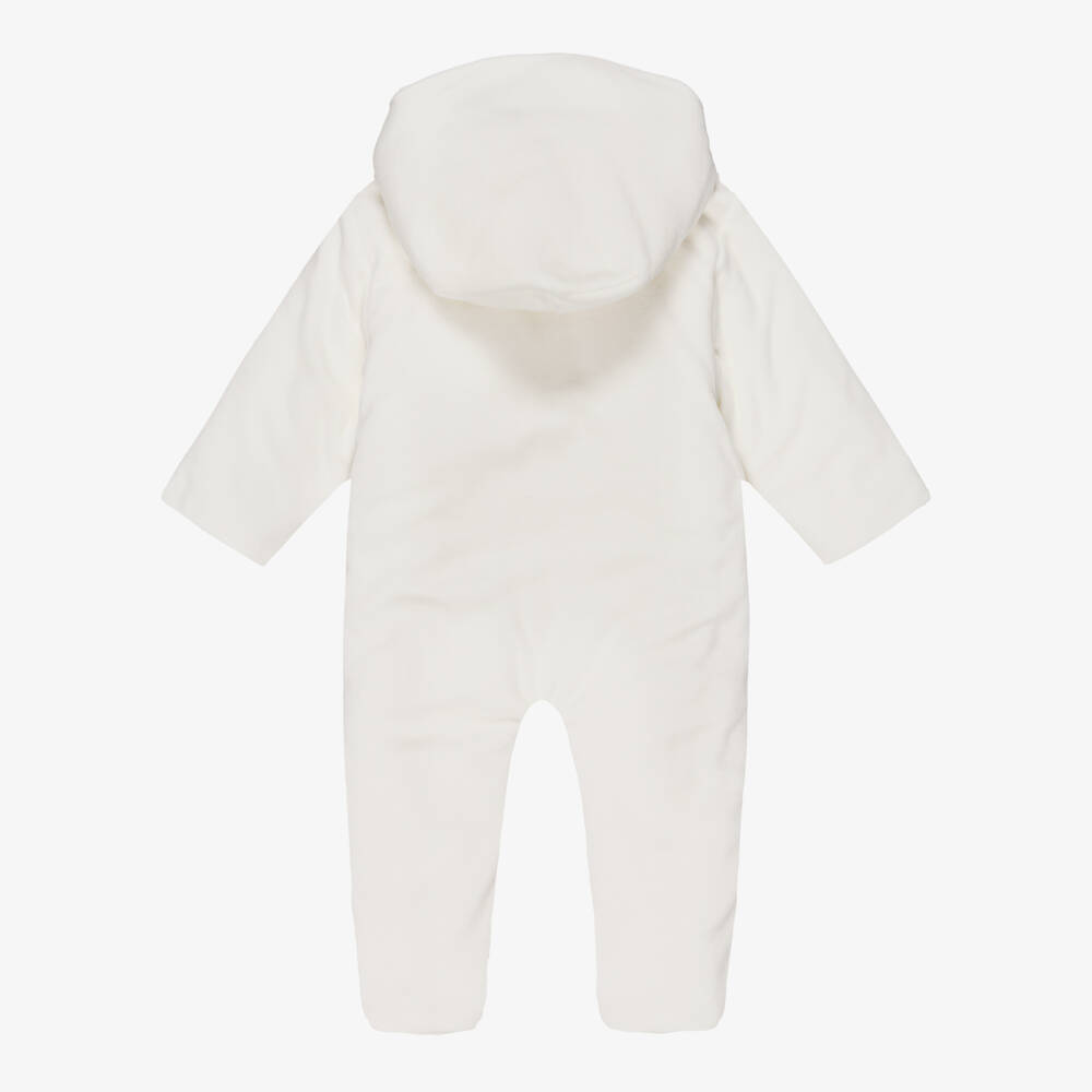 Sofija-Ivory Cotton Velour Pramsuit  | Childrensalon