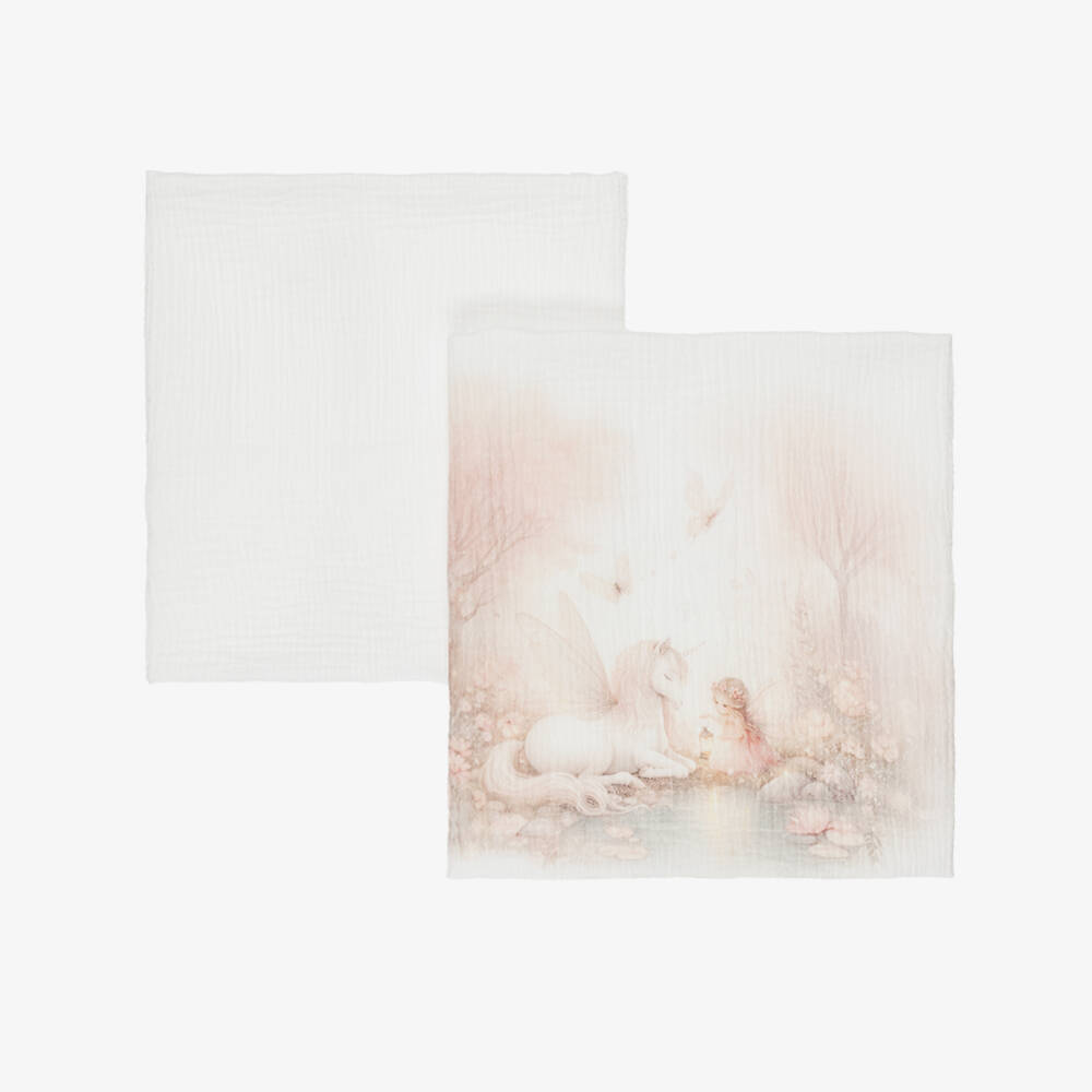 Sofija-قماش موسلين بطبعة وحيد القرن قطن لون عاجي (عدد 2) | Childrensalon