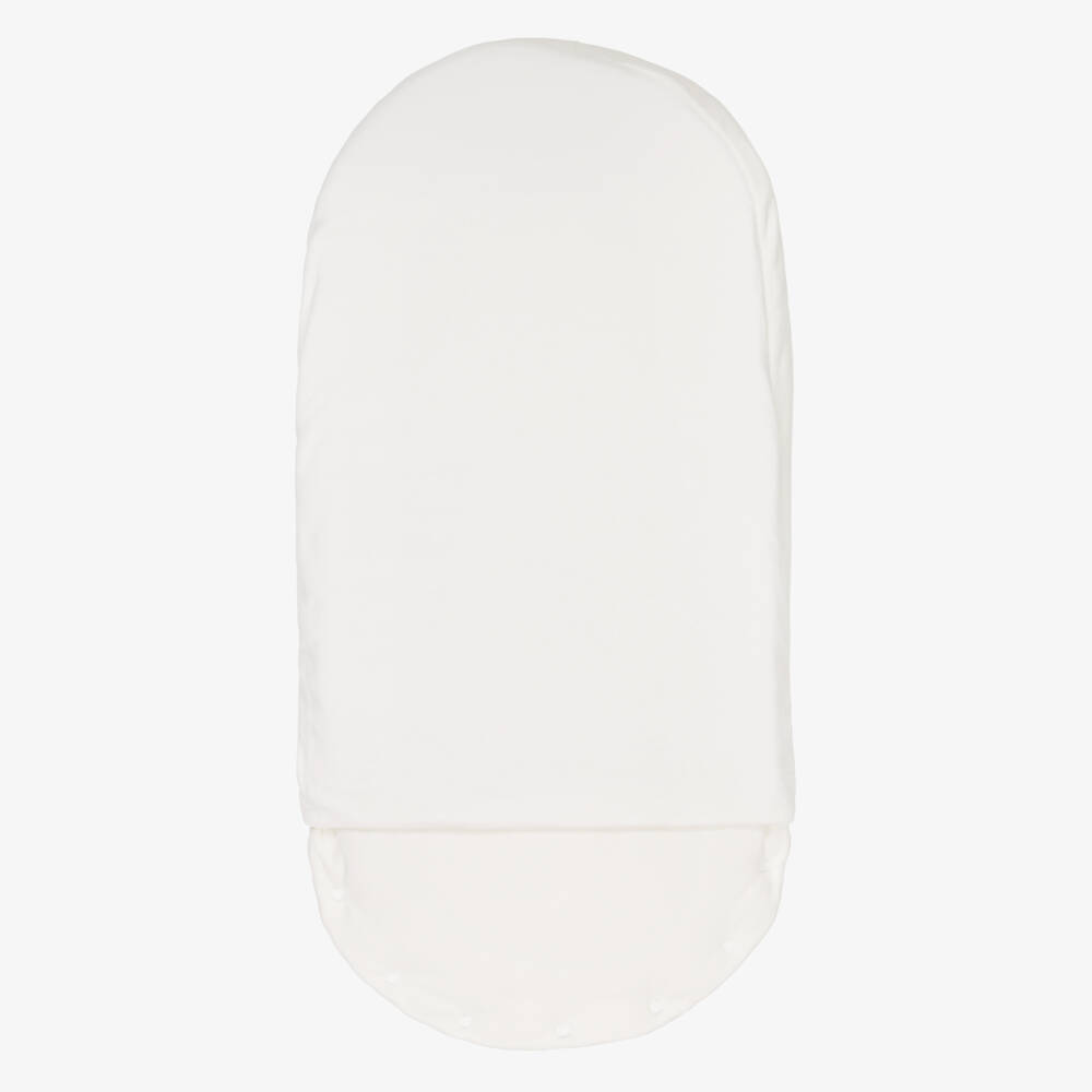 Sofija-Ivory Velour Padded Teddy Nest (65cm) | Childrensalon