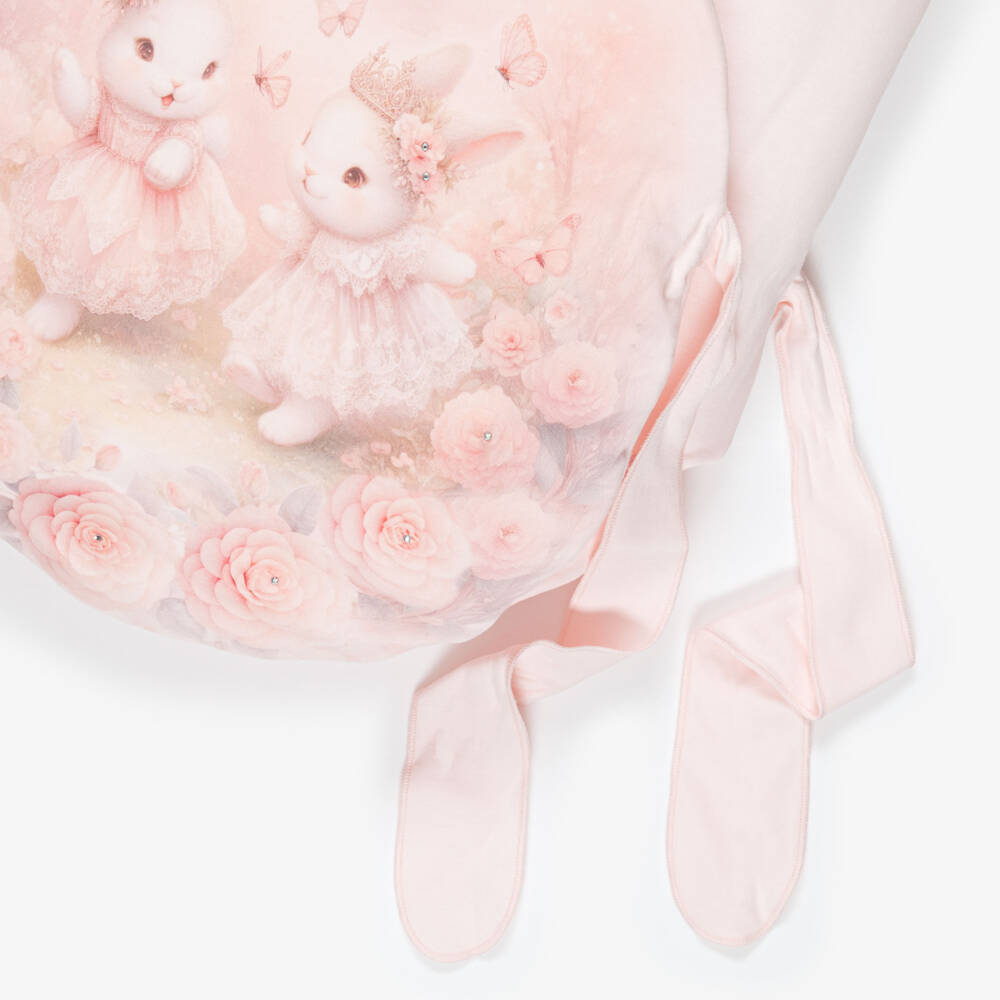 Sofija-Pink Cotton Bunny Rabbit Padded Nest (68cm) | Childrensalon