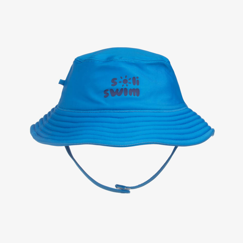 Soli Swim-Шапка для плавания синяя для мальчиков (UPF50+) | Childrensalon