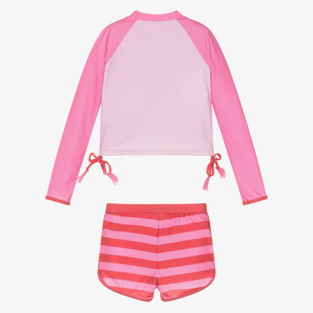 Soli Swim-Girls Pink Cherry Swim Set (UPF50+) | Childrensalon