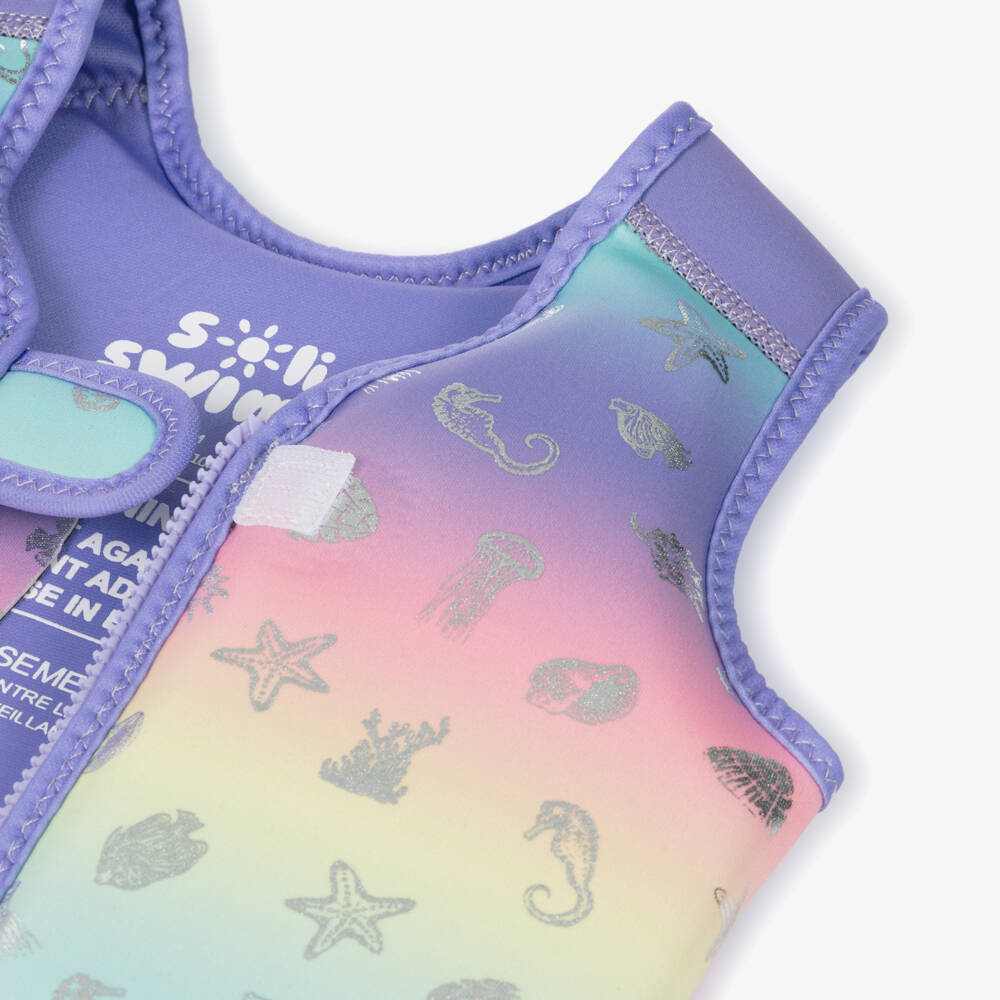 Soli Swim-Multicoloured Sea Creatures Swimming Float Vest | Childrensalon