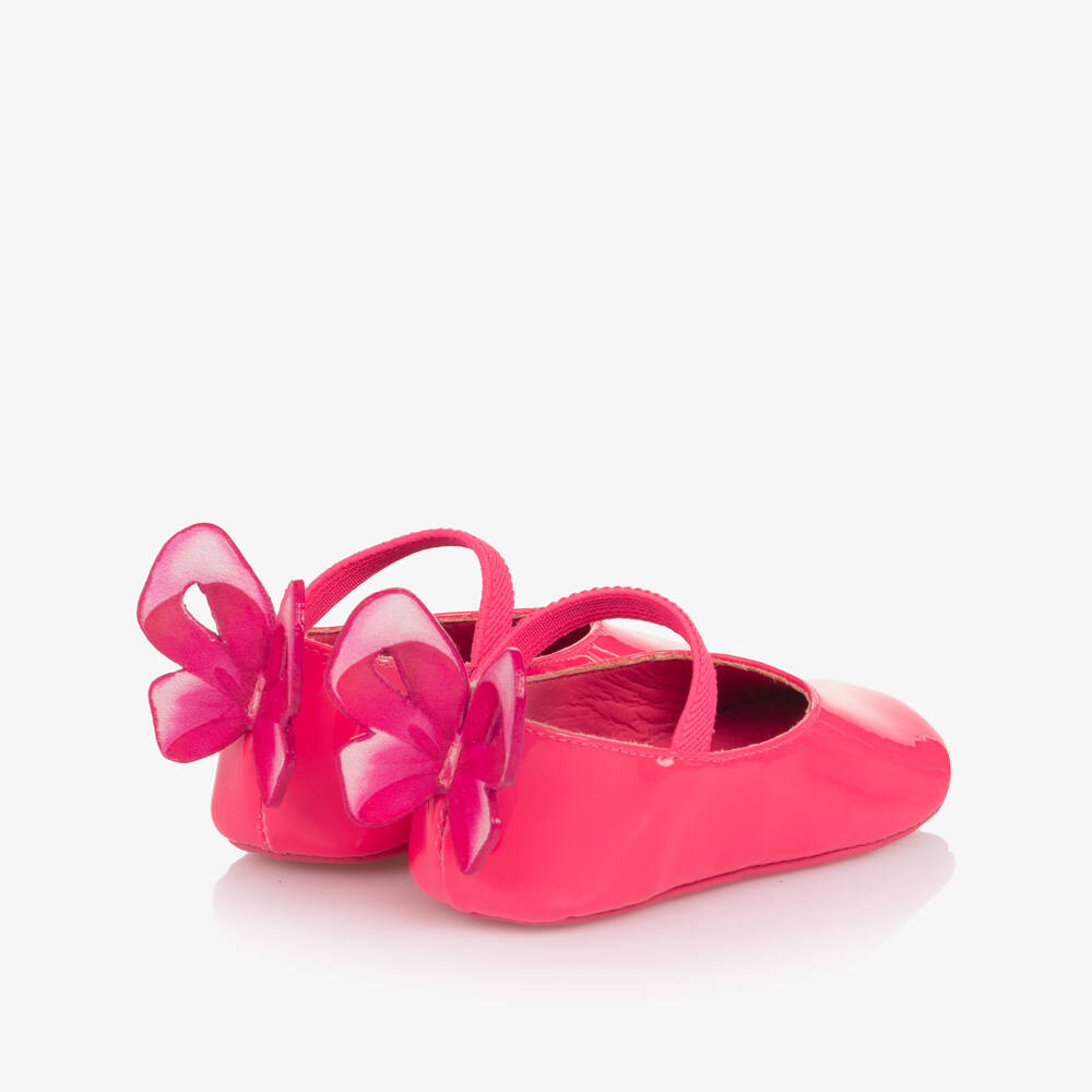 Sophia Webster Mini-Baby Girls Vibrant Pink Patent Leather Butterfly Pre-Walkers | Childrensalon