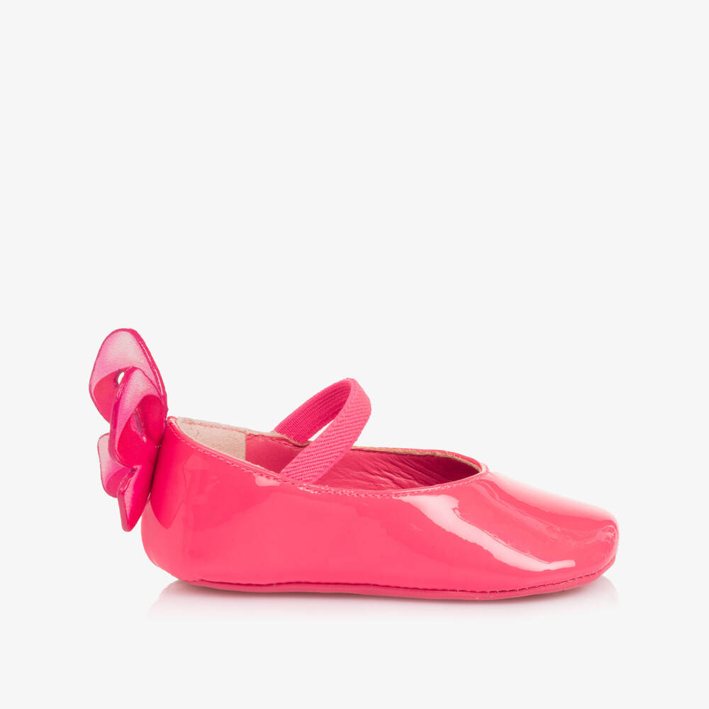 Sophia Webster Mini-Baby Girls Vibrant Pink Patent Leather Butterfly Pre-Walkers | Childrensalon