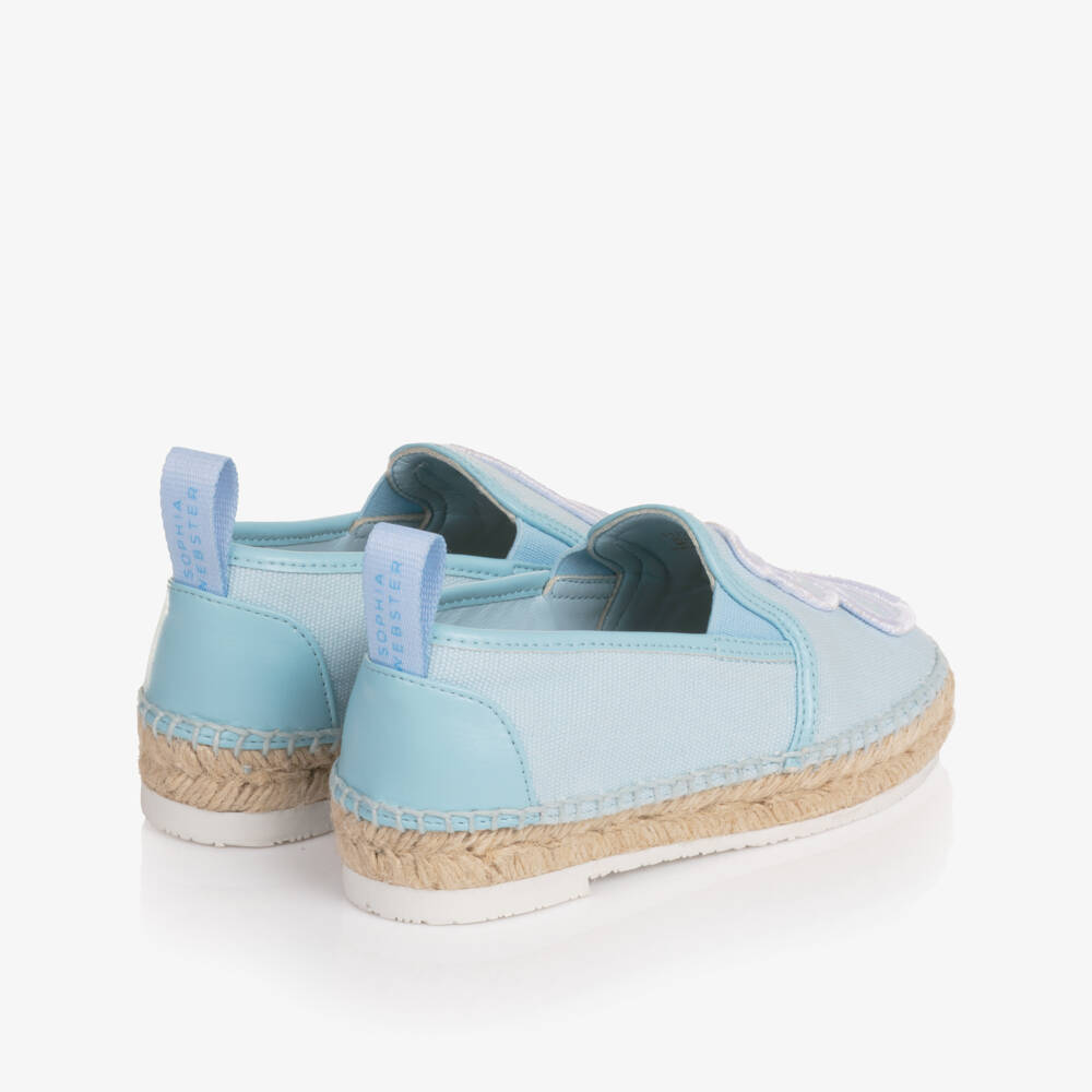 Sophia Webster Mini-Эспадрильи голубые с бабочкой для девочек | Childrensalon