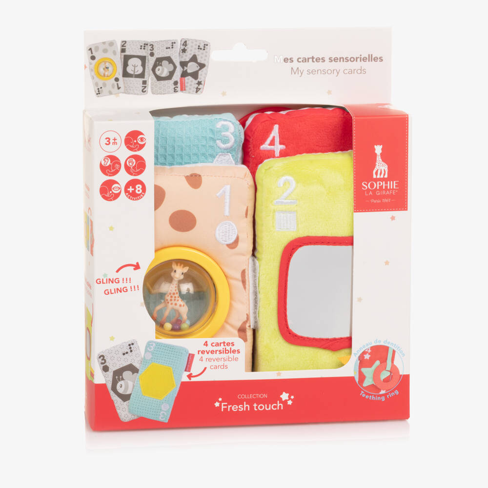 Sophie la Girafe-Colourful Sensory Baby Toy Cards (14cm) | Childrensalon