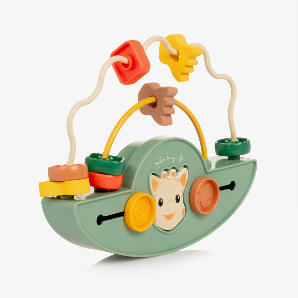 Sophie la Girafe-Green Sophie the Giraffe Tilting Abacus Toy (23cm) | Childrensalon