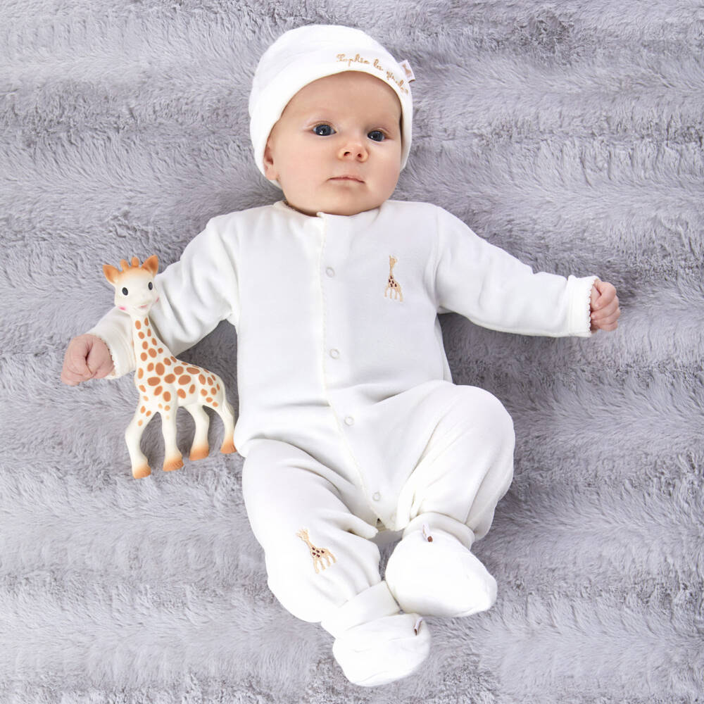 Sophie la Girafe-Ivory Organic Cotton Blanket Gift Set | Childrensalon