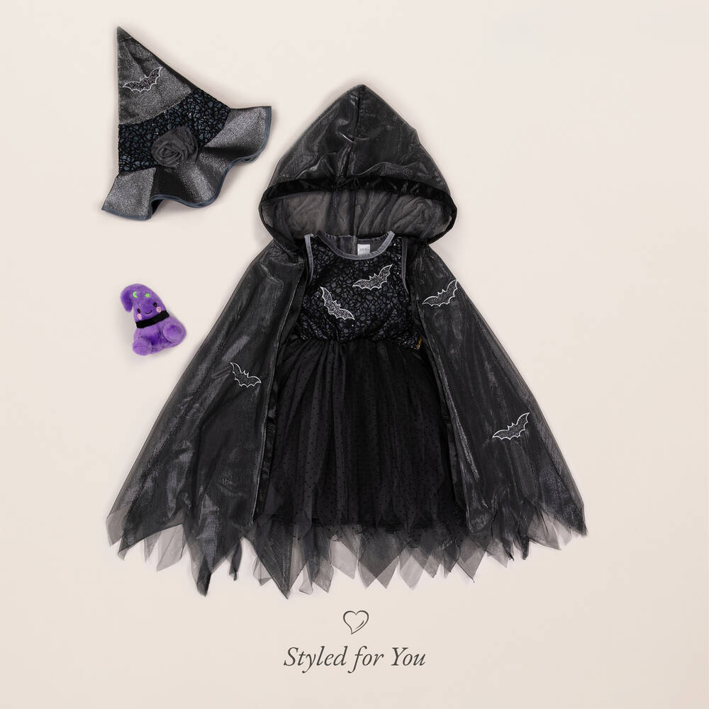 Souza-Black Glitter Bat Costume Cape | Childrensalon