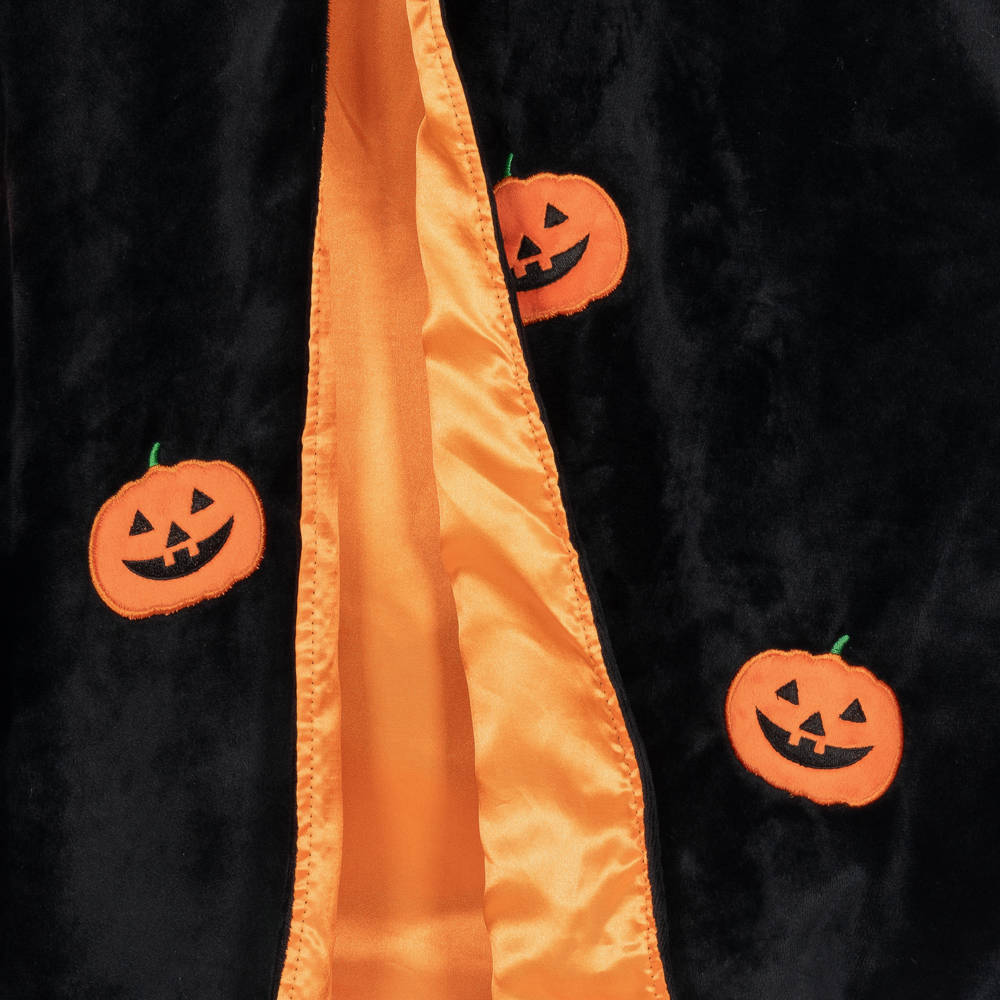 Souza-Black & Orange Pumpkin Dress-Up Cape | Childrensalon