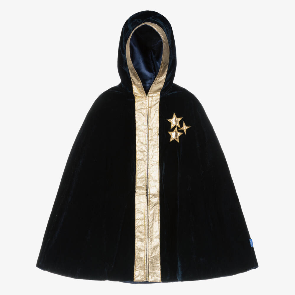 Souza-Blue Wilfred Cape in Velour | Childrensalon