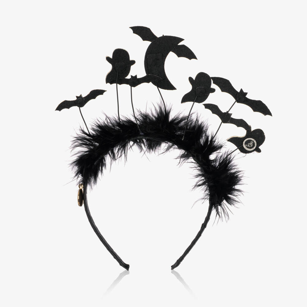 Souza-Girls Black Bat & Ghost Tiara Hairband | Childrensalon