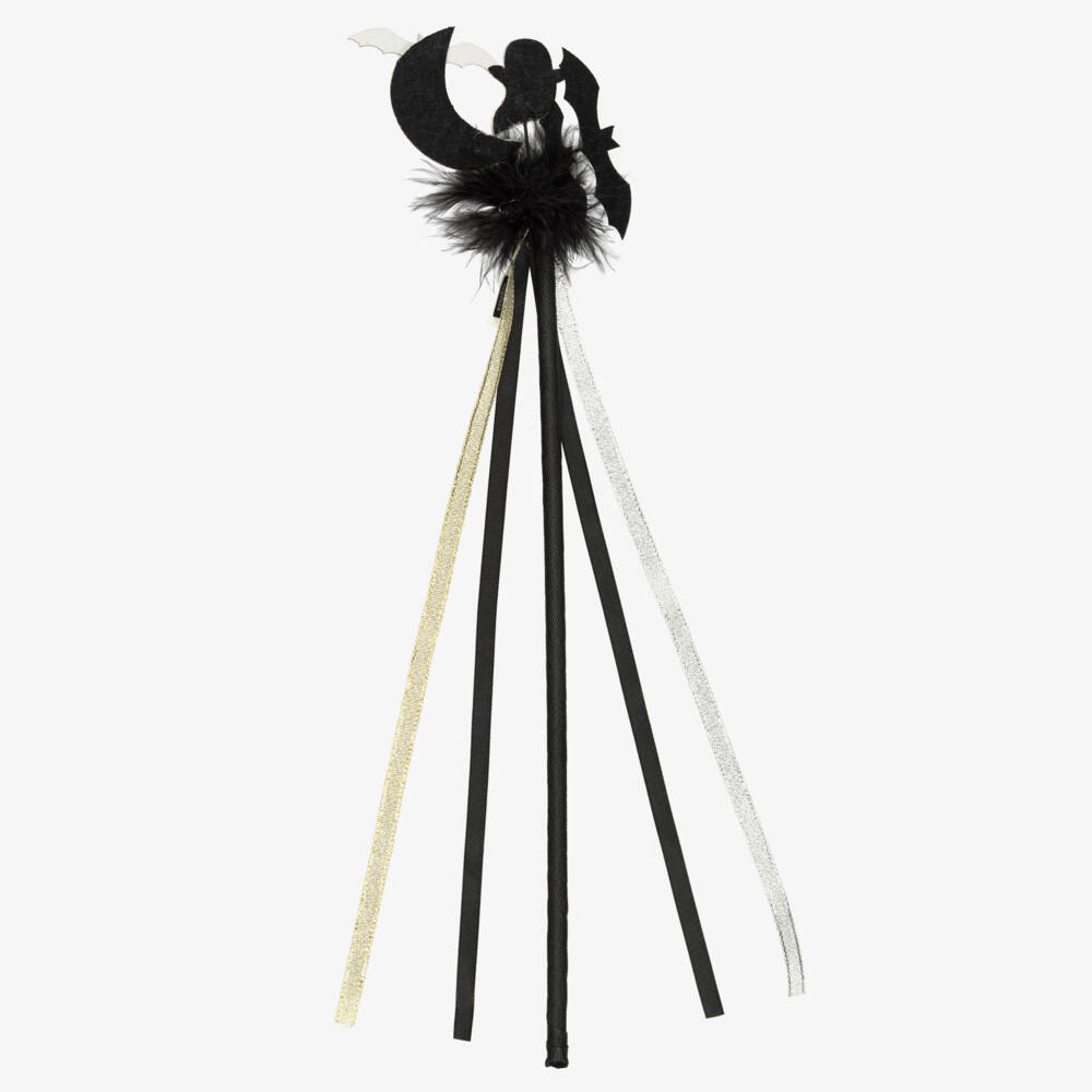 Souza-Girls Black Bat & Ghost Wand (36cm) | Childrensalon