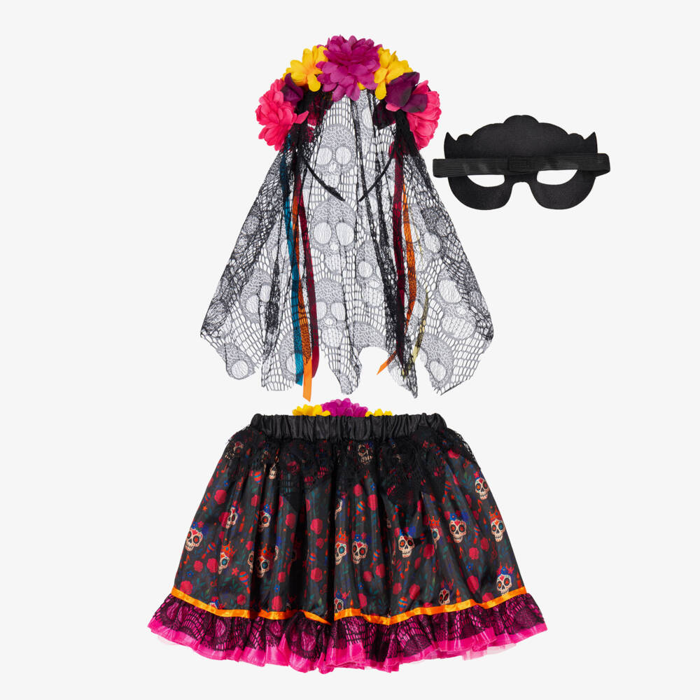 Souza-Girls Black & Pink Marisol Halloween Costume | Childrensalon