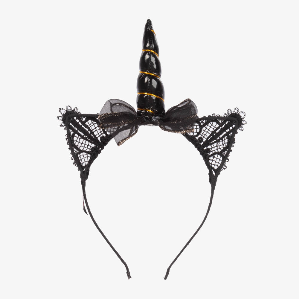 Souza-Girls Black Unicorn Hairband | Childrensalon
